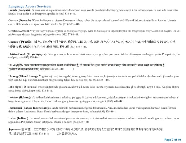 Summary of Benefits and Coverage Plan C - Page 7