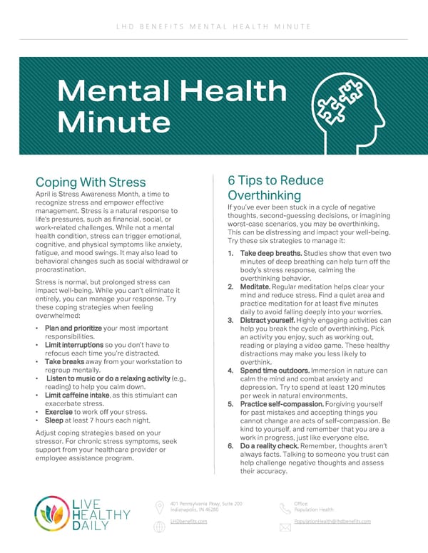 Coping with Stress - Page 1