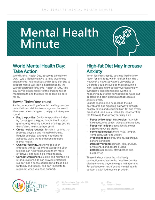 High-fat Diet May Increase Anxiety - Page 1
