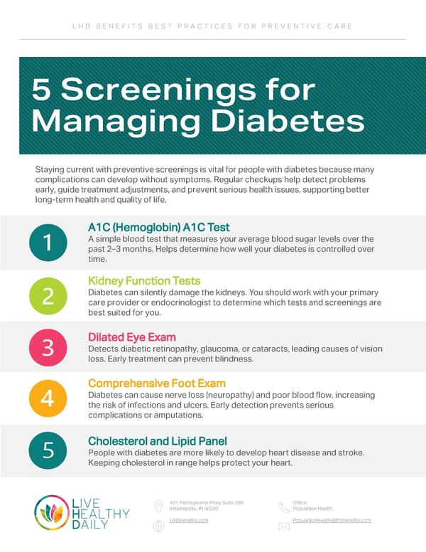 5 Screenings for Managing Diabetes - Page 1