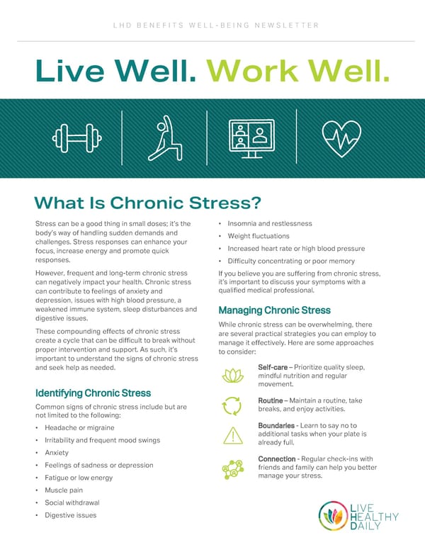 Understanding Chronic Stress - Page 1