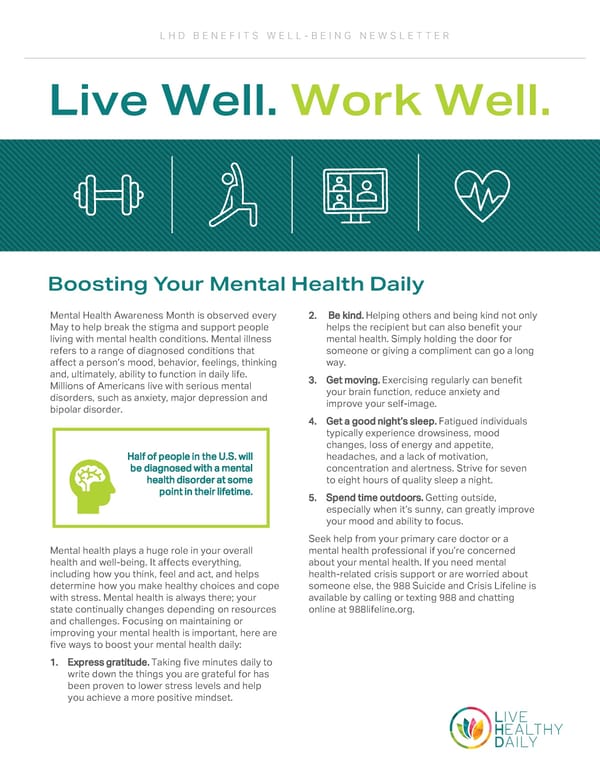 Boosting Your Mental Health Daily - Page 1