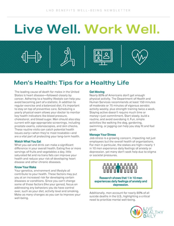 Men's Health: Tips for a Healthy Life - Page 1
