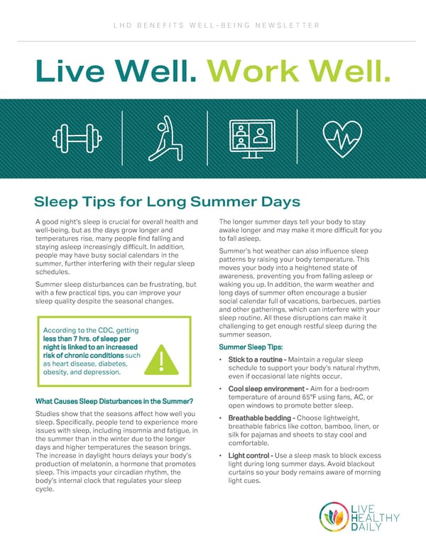 Sleep Tips for Long Summer Days - Page 1
