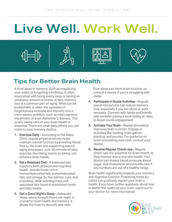 Tips for Better Brain Health - Page 1