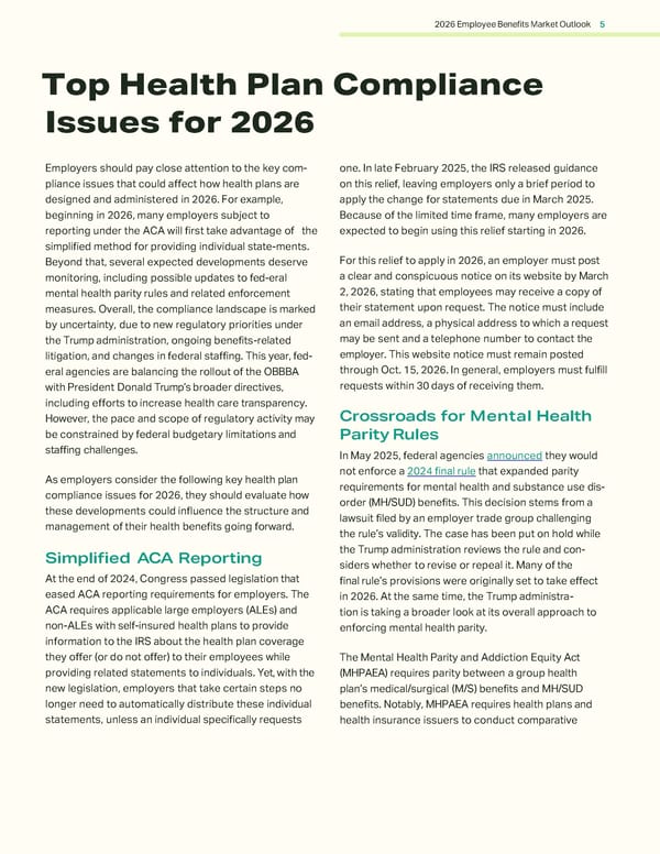 2026 Employee Benefits Market Outlook - Page 5
