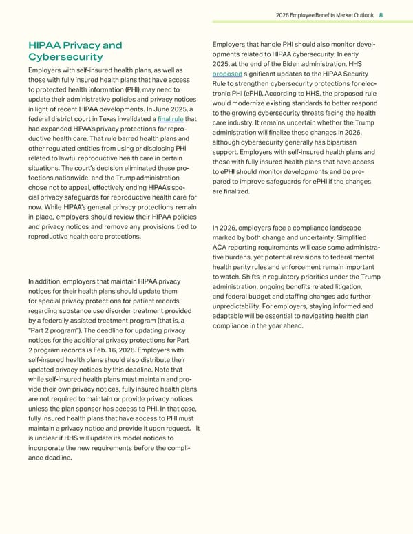 2026 Employee Benefits Market Outlook - Page 8