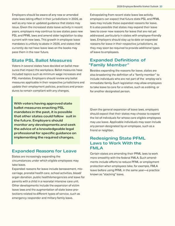 2026 Employee Benefits Market Outlook - Page 20