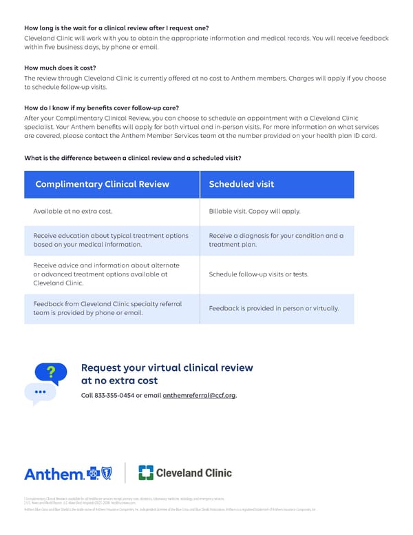 Connecting You to World-Class Care: Complimentary Second Opinion Program - Page 2