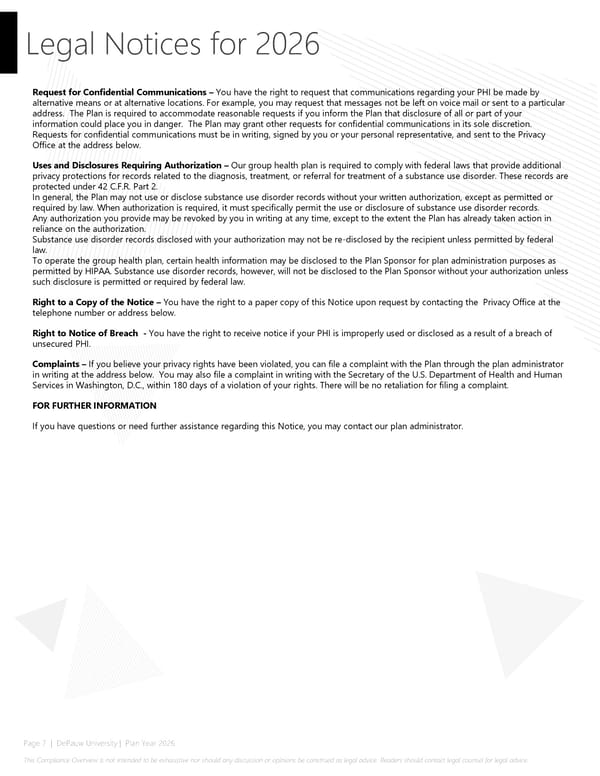 2026 Compliance Guide - DePauw University - Page 7