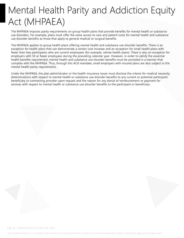 2026 Compliance Guide - DePauw University - Page 16