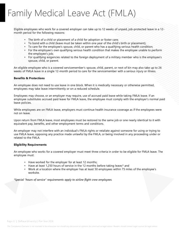 2026 Compliance Guide - DePauw University - Page 22