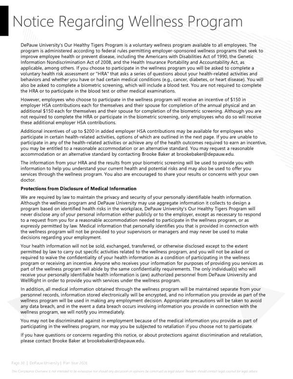 2026 Compliance Guide - DePauw University - Page 30