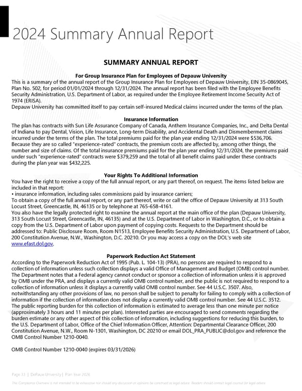 2026 Compliance Guide - DePauw University - Page 33