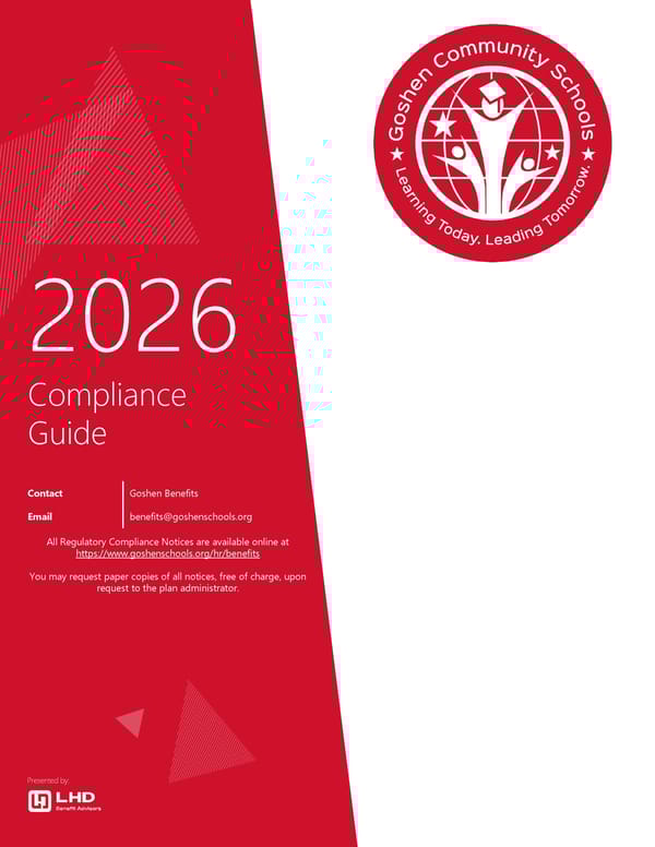 2026 Compliance Guide for Goshen Community Schools - Page 1