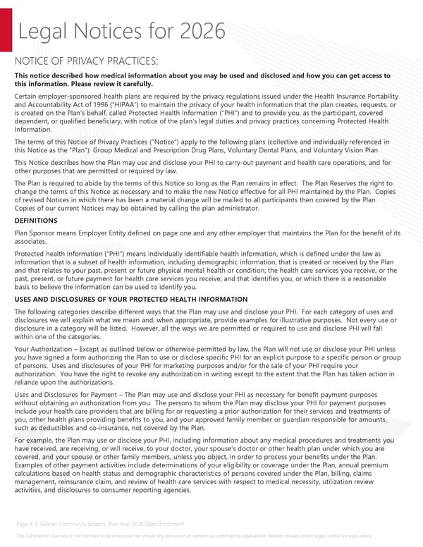 2026 Compliance Guide for Goshen Community Schools - Page 4