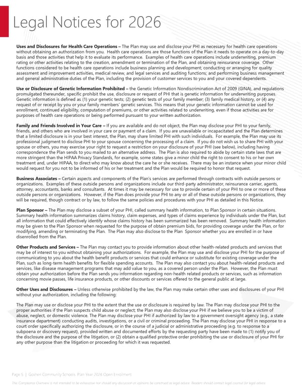 2026 Compliance Guide for Goshen Community Schools - Page 5