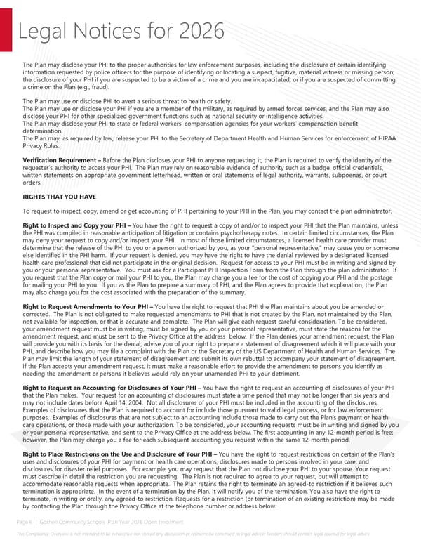2026 Compliance Guide for Goshen Community Schools - Page 6
