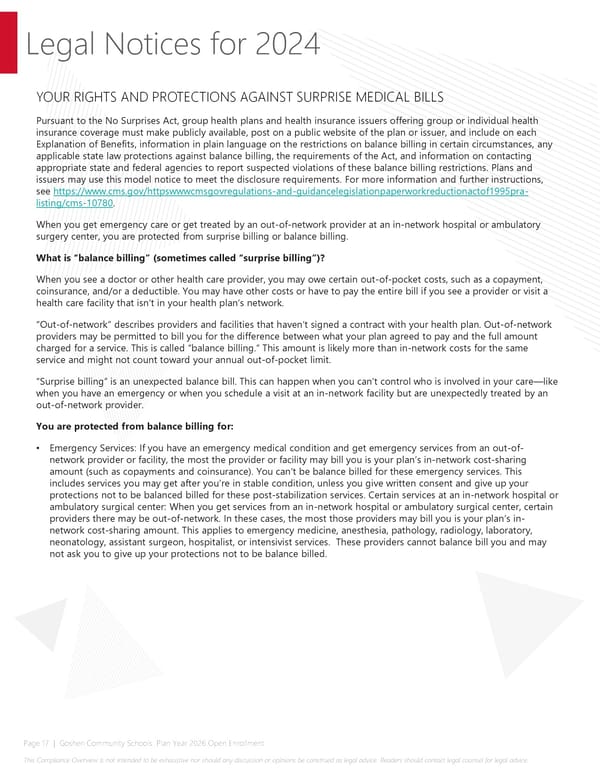 2026 Compliance Guide for Goshen Community Schools - Page 17