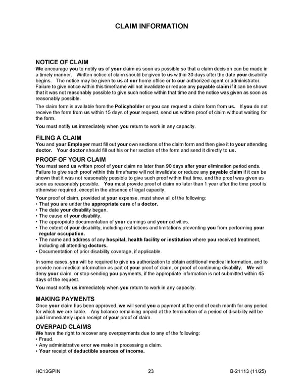 Monthly Disability Income Insurance Plan for Noblesville Schools - Page 24