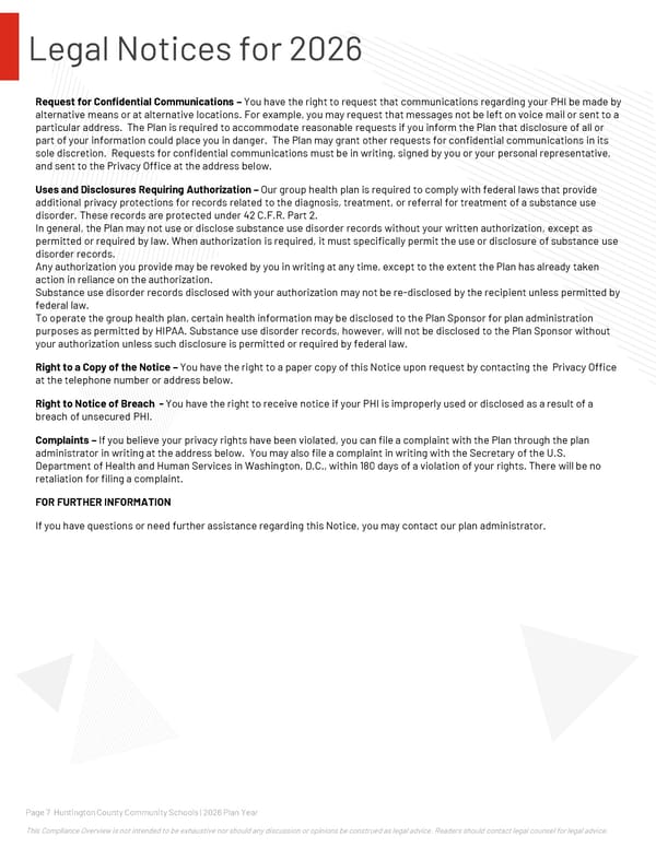 2026 Compliance Guide for Huntington County Community Schools - Page 7