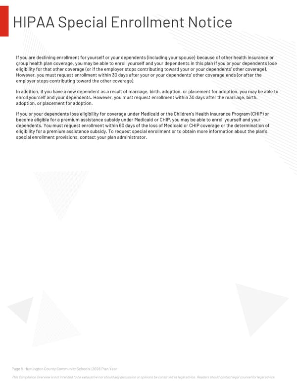 2026 Compliance Guide for Huntington County Community Schools - Page 8