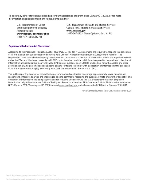 2026 Compliance Guide for Huntington County Community Schools - Page 12