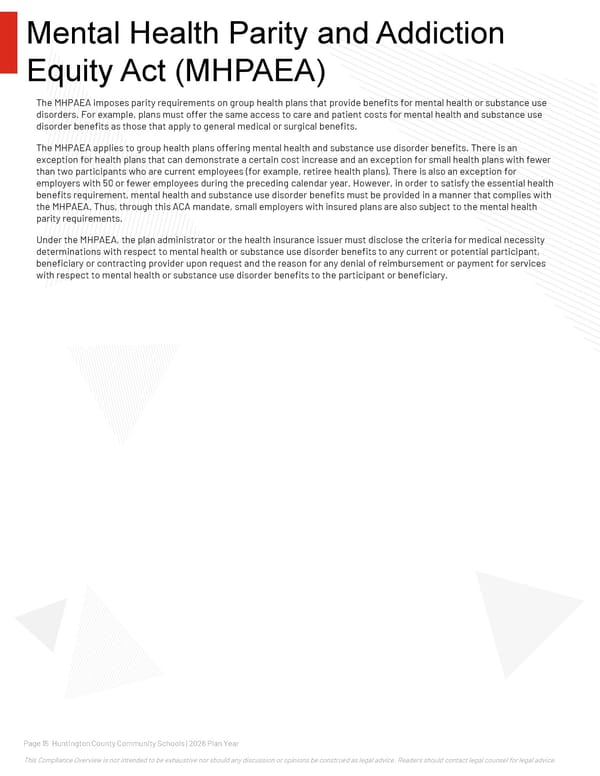 2026 Compliance Guide for Huntington County Community Schools - Page 15