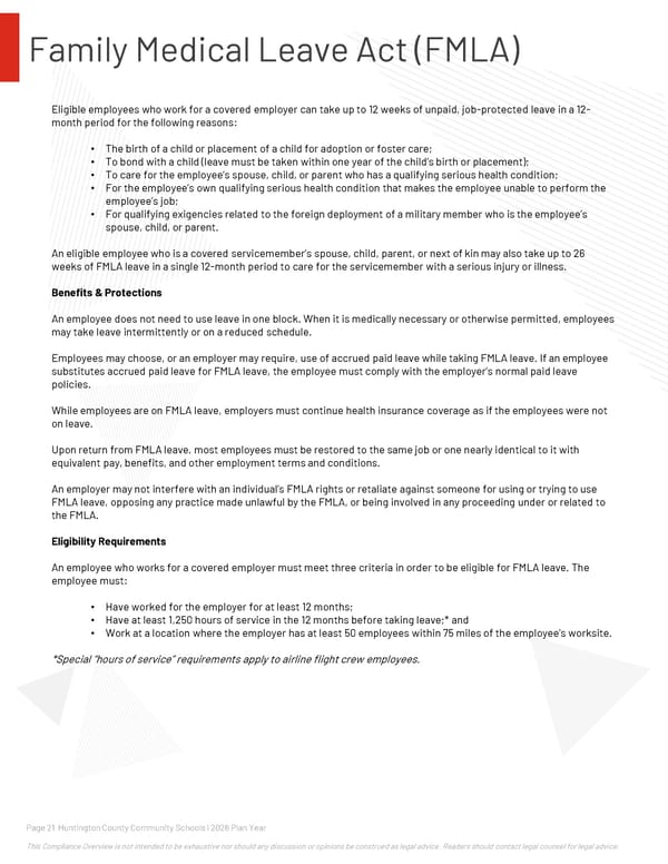 2026 Compliance Guide for Huntington County Community Schools - Page 21