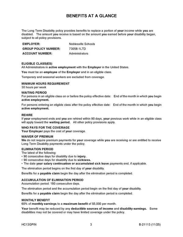 Monthly Disability Income Insurance Plan for Noblesville Schools - Page 4