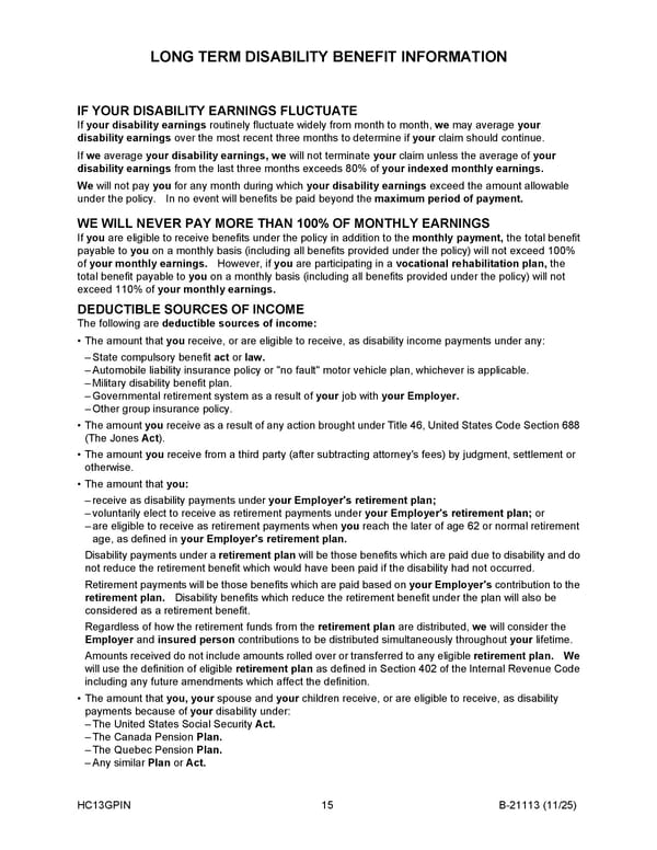 Monthly Disability Income Insurance Plan for Noblesville Schools - Page 16
