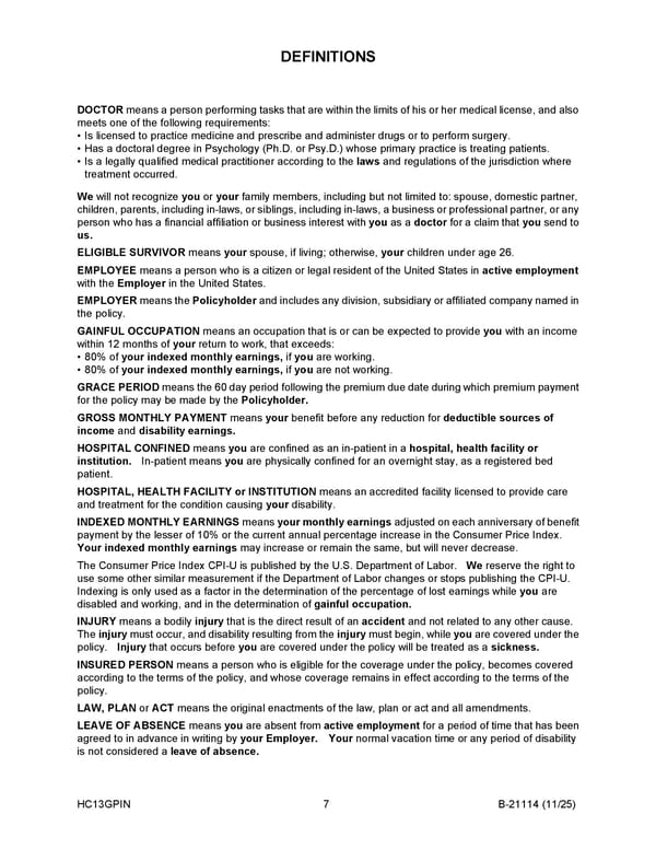 Monthly Disability Income Insurance Plan for Noblesville Schools Employees - Page 8