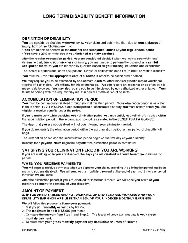 Monthly Disability Income Insurance Plan for Noblesville Schools Employees - Page 14