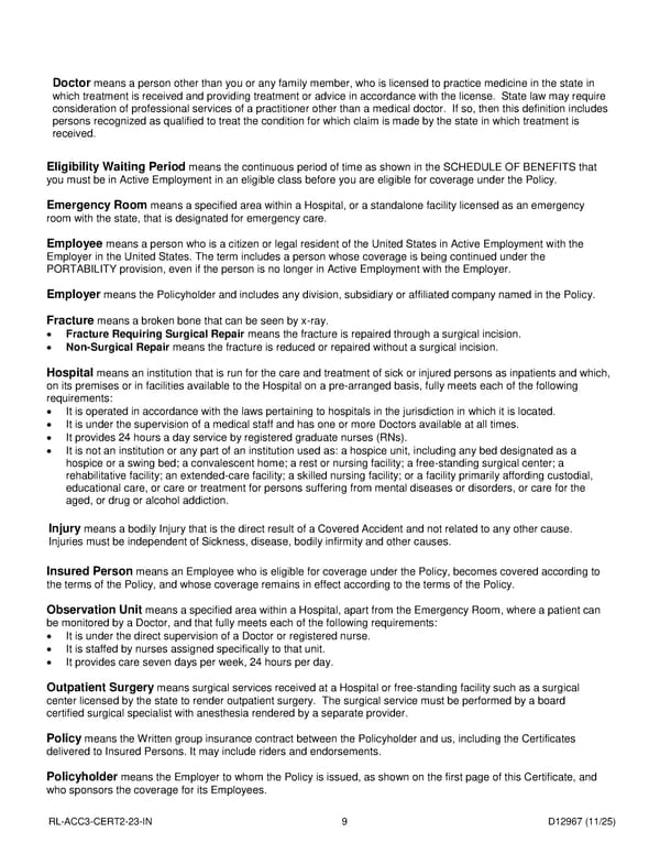 Accident Insurance Plan for Noblesville Schools Employees - Page 10
