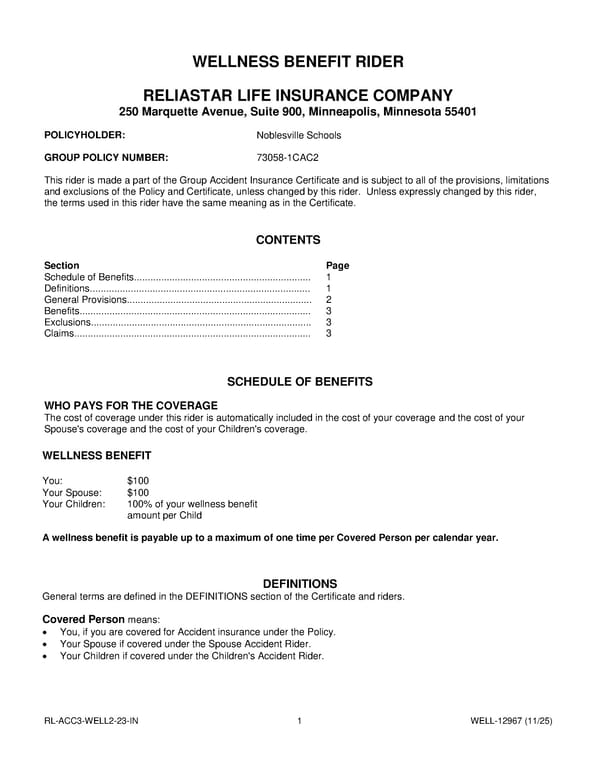 Accident Insurance Plan for Noblesville Schools Employees - Page 40