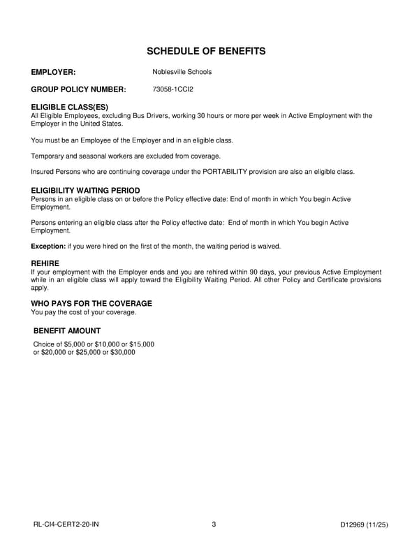 Critical Illness Insurance Plan for Noblesville Schools Employees - Page 4