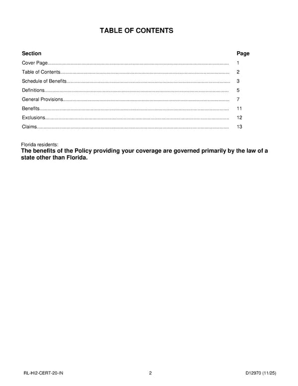 Hospital Confinement Indemnity Insurance Plan for Noblesville Schools - Page 3