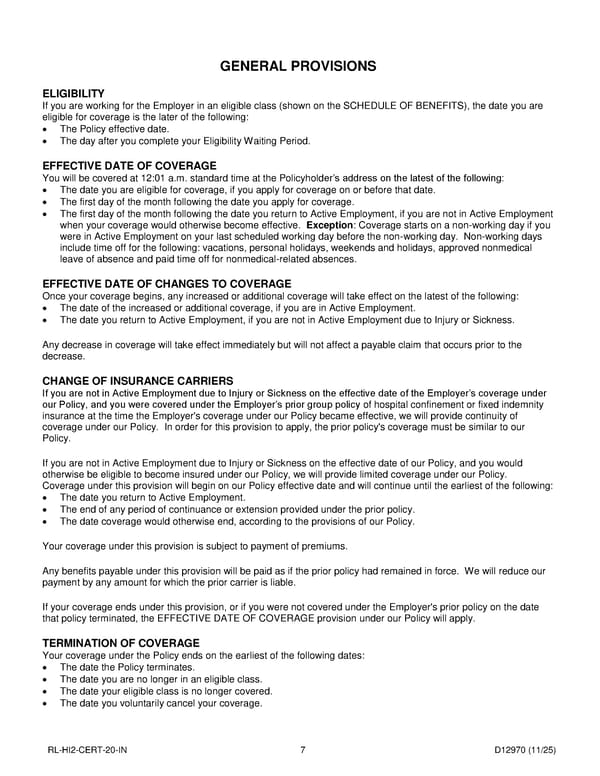 Hospital Confinement Indemnity Insurance Plan for Noblesville Schools - Page 8