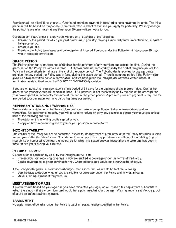 Hospital Confinement Indemnity Insurance Plan for Noblesville Schools - Page 10