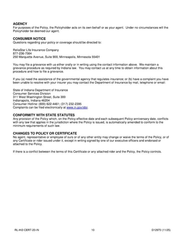 Hospital Confinement Indemnity Insurance Plan for Noblesville Schools - Page 11