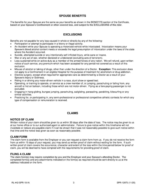 Hospital Confinement Indemnity Insurance Plan for Noblesville Schools - Page 18