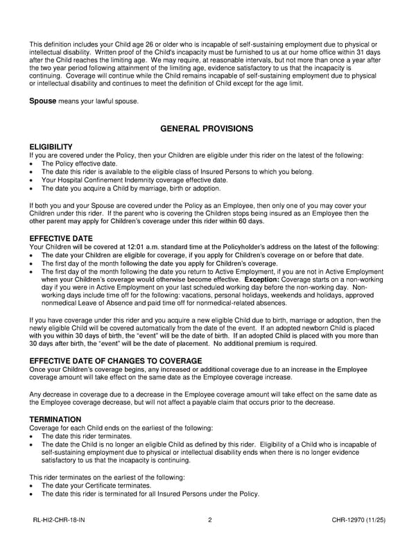 Hospital Confinement Indemnity Insurance Plan for Noblesville Schools - Page 21