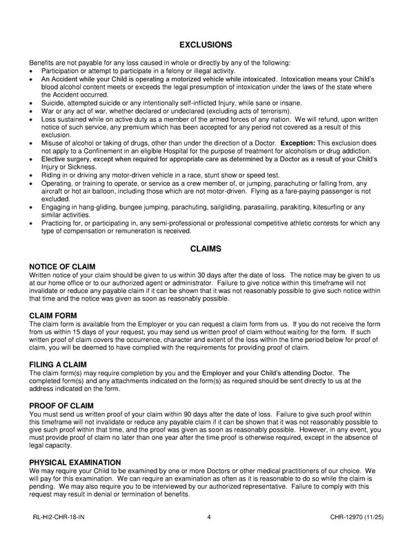 Hospital Confinement Indemnity Insurance Plan for Noblesville Schools - Page 23