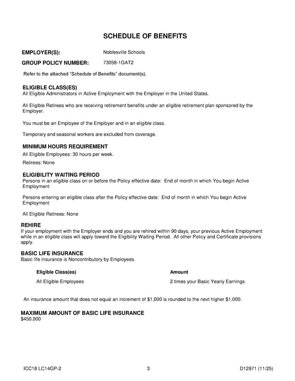 Group Term Life Insurance Plan for Noblesville Schools - Page 4