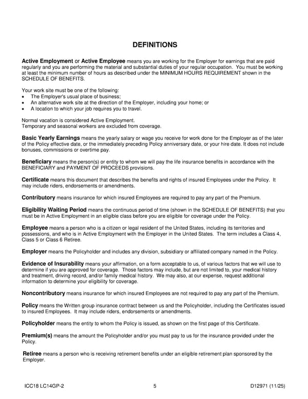 Group Term Life Insurance Plan for Noblesville Schools - Page 6