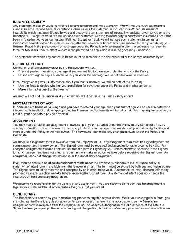 Group Term Life Insurance Plan for Noblesville Schools - Page 12