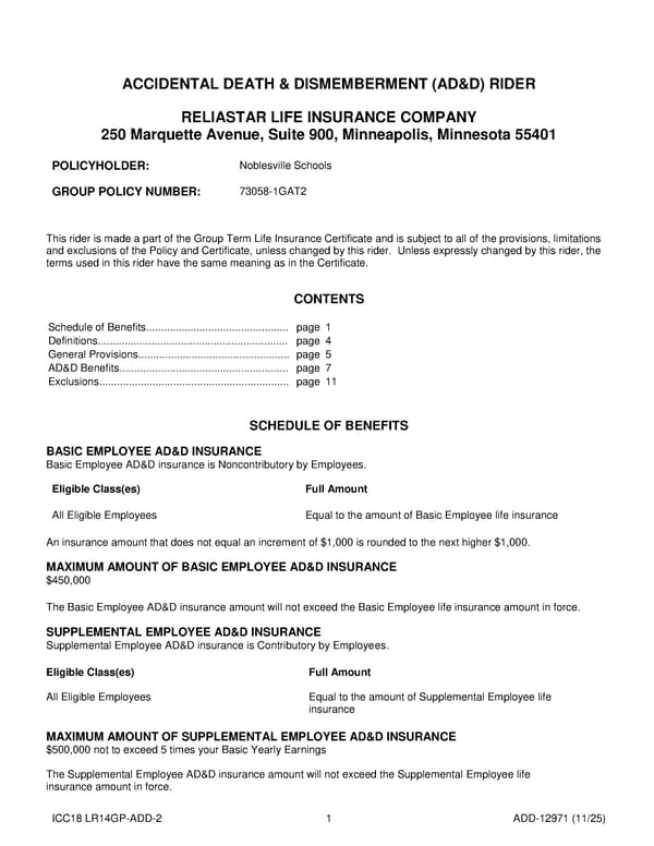 Group Term Life Insurance Plan for Noblesville Schools - Page 58
