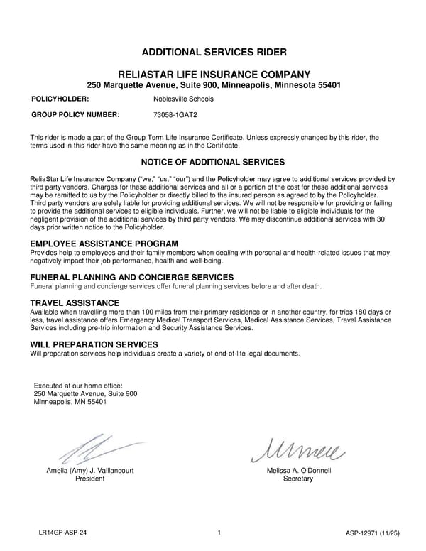 Group Term Life Insurance Plan for Noblesville Schools - Page 71