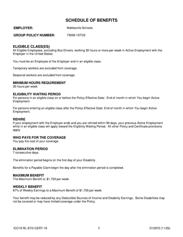 Short Term Disability Income Insurance Plan for Noblesville Schools - Page 4