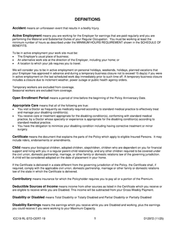 Short Term Disability Income Insurance Plan for Noblesville Schools - Page 6